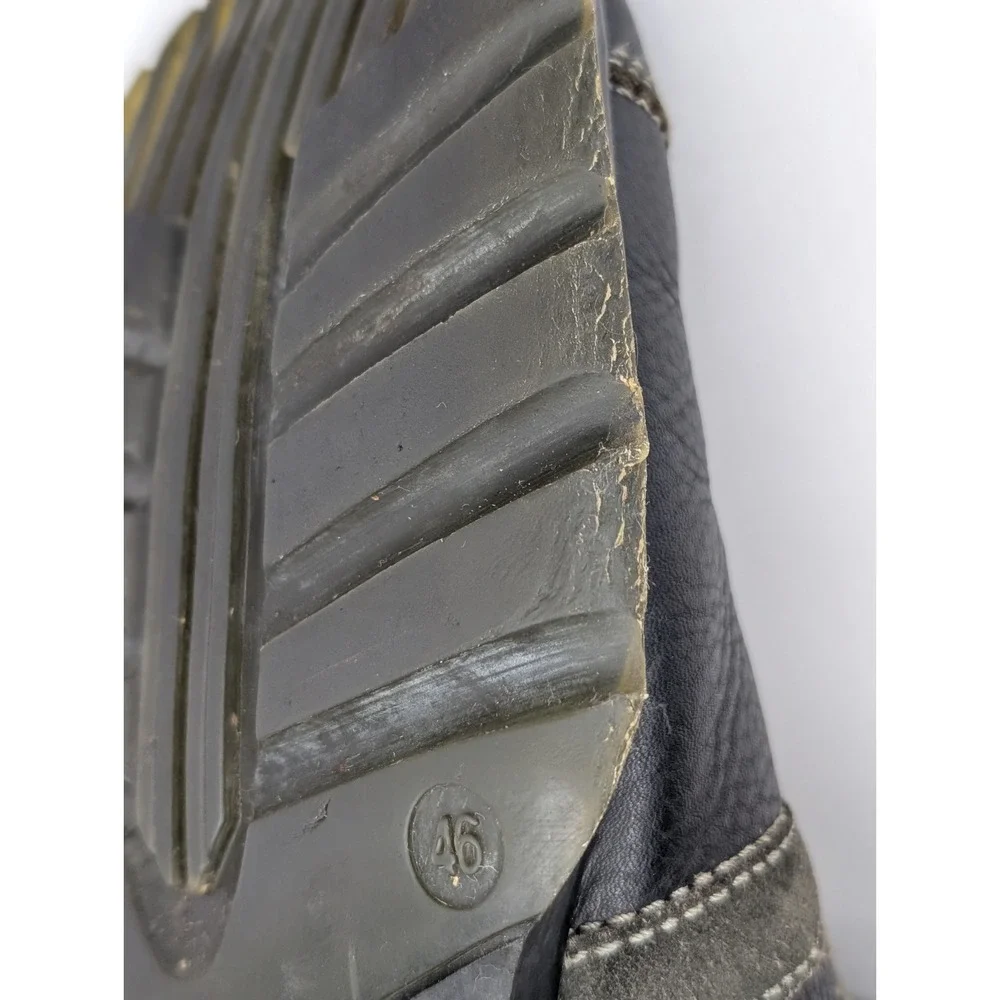 Vtg Bed Stu The Next Step Black Leather Mens Shoes EU 46 Grunge Emo Quality Lace
